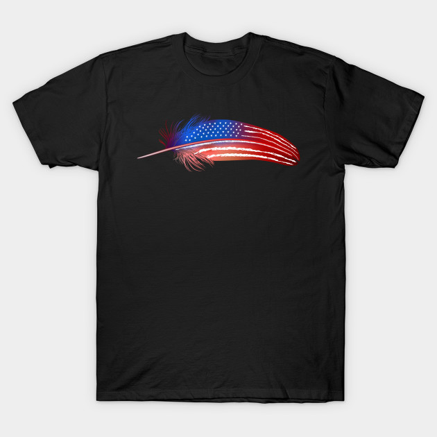 Native American Veteran Flag Day Feather for July 4th